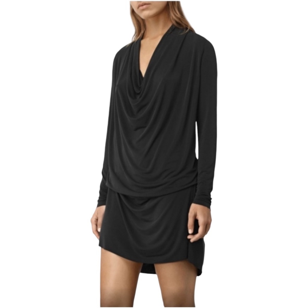 ALLSAINTS‎ Amei LS Drape Neck Dress S